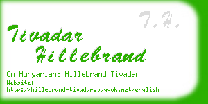 tivadar hillebrand business card